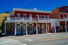 USA, Nevada, Eureka. Jackson House Hotel (1877) and Sachas Pizza and Sugar Shack(1880). Art Print
